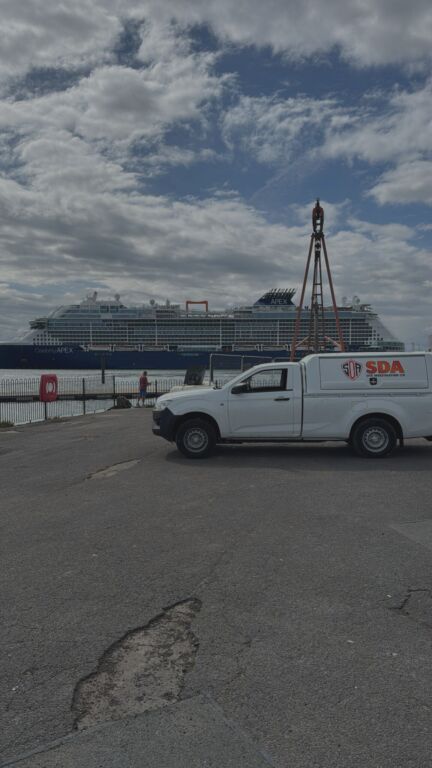 SDA Site Investigation van on site testing